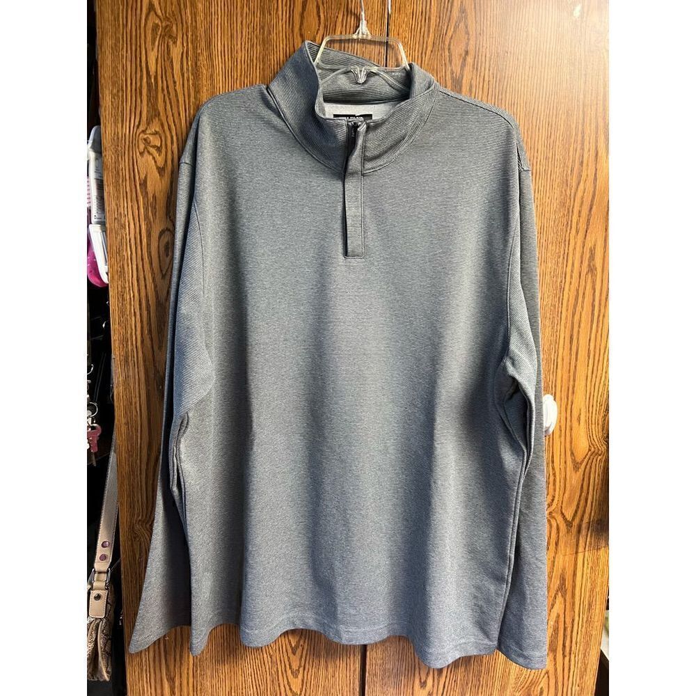 Alfani 1/4 zip pullover  Ribbed  Shirt Sz XXL Gray NWOT